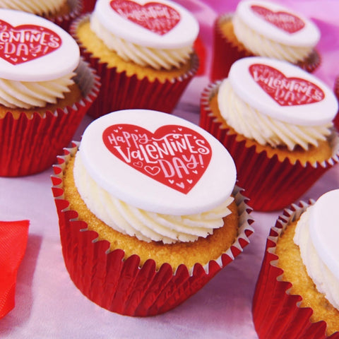 valentines day branded cupcake - uk delivery