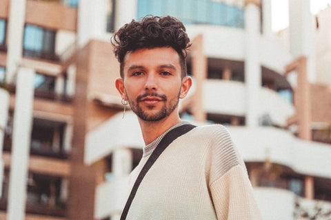 man with patchy  beard