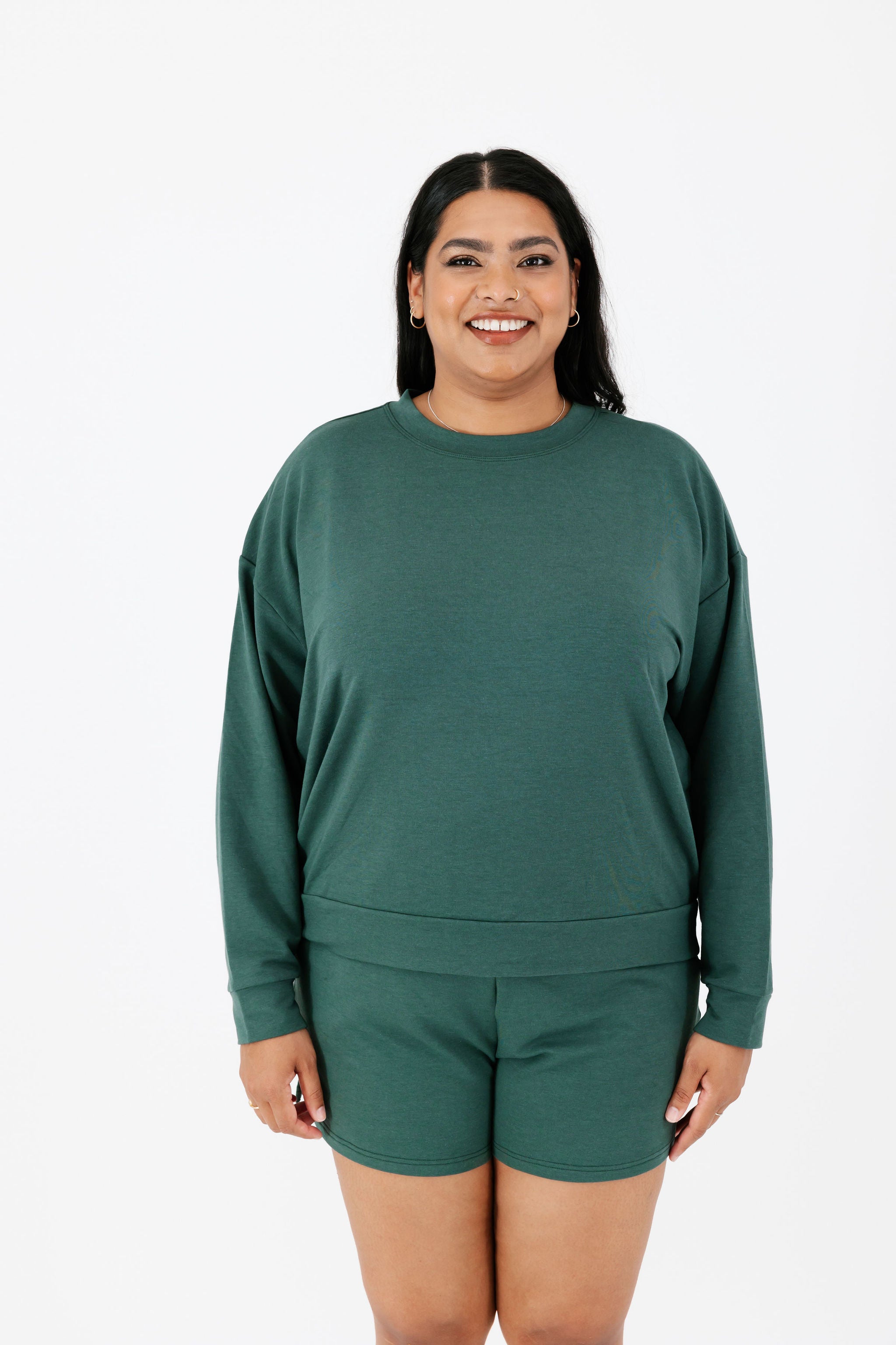 Image of HANG OUT CREW LONG SLEEVE TOP IN SPRUCE