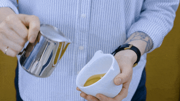 pouring latte art GIF