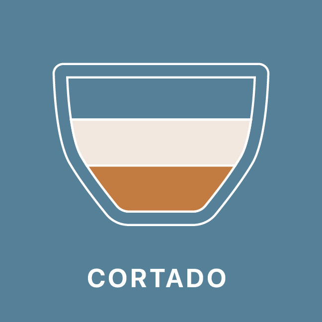 Illustration of a cortado by clive coffee