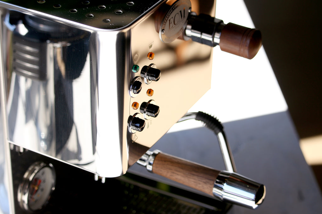 ECM Casa espresso machine up close