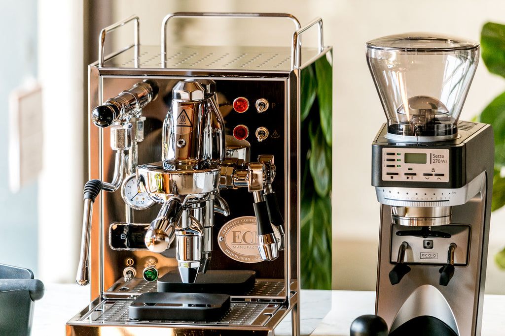 ecm classika espresso machine and baratza sette270wi grinder lifestyle by clive coffee