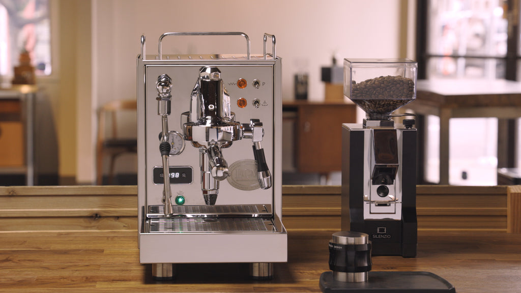 ECM Special Edition Classika PID Espresso Machine Eureka Mignon Silenzio Black Espresso grinder