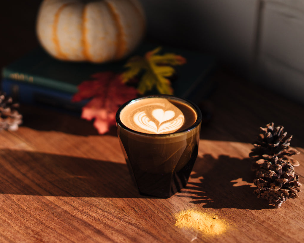 Our Golden Maple Latte in a notNeutral Vero glass - Lifestyle