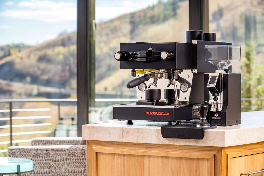 la marzocco linea mini espresso machine and specialita grinder lifestyle by clive coffee