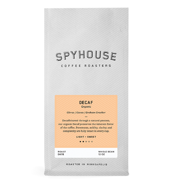 Spyhouse organic decaf coffee bag knockout