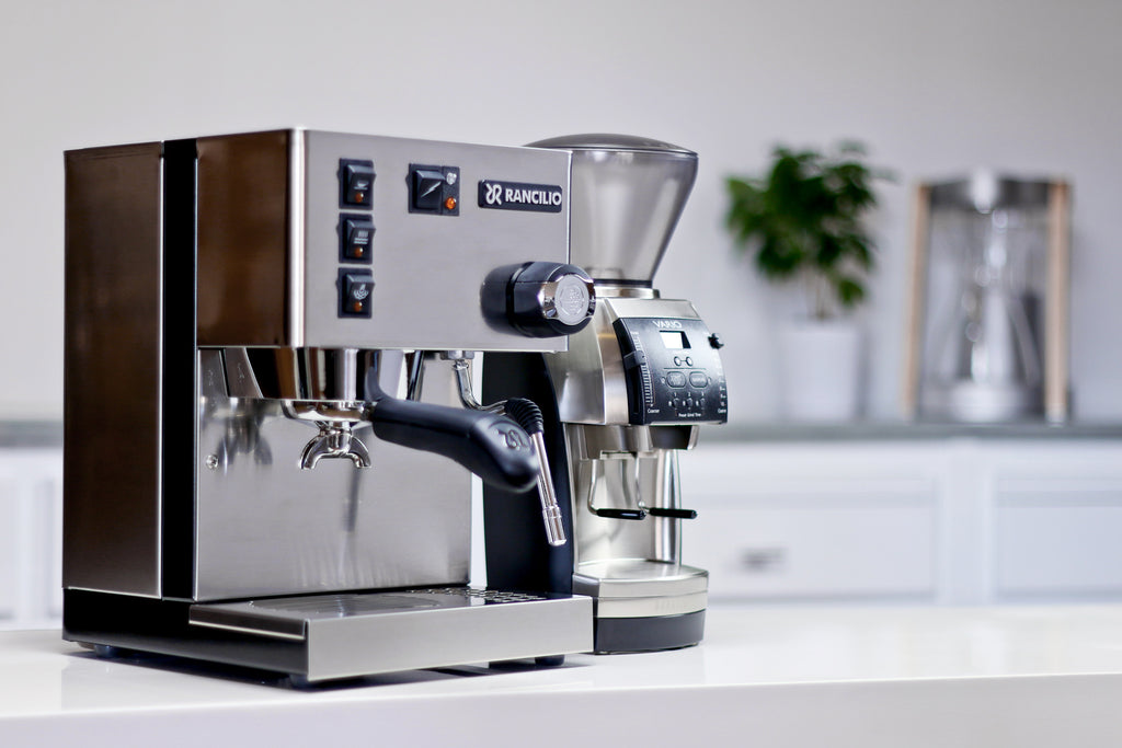 rancilio silvia espresso machine and baratza vario grinder lifestyle by clive coffee