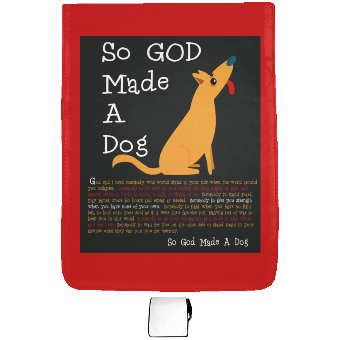 So God Made A Dog BLK SB210 Medium Shoulder Bag
