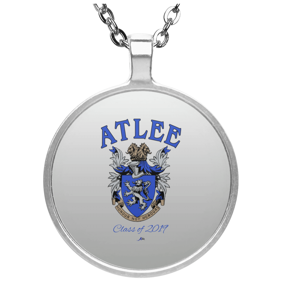 Atlee Crest Personalized UN4686 Circle Necklace