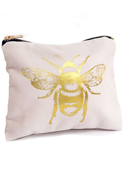 Golden bee make up bag