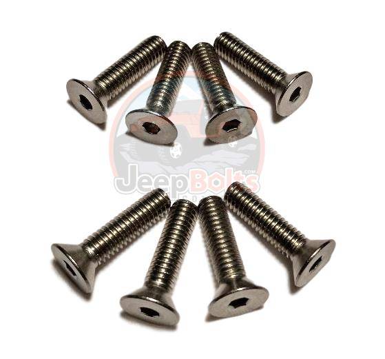 Jeep TJ & LJ Wrangler Tailgate Tail Gate Hinge Bolts 8 Piece Rust Proo –  