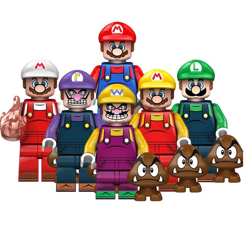 Luigi from super Mario brothers Lego Minifigures building block toys batman  villain DCU – DelsBricks Minifigures