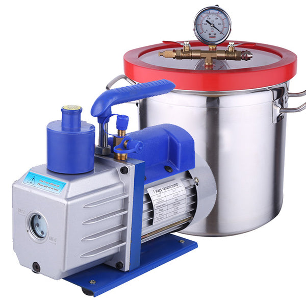 Vacuum pump with 3 galloon vacuum chamber (240*300mm) - Malaysia Clay Art