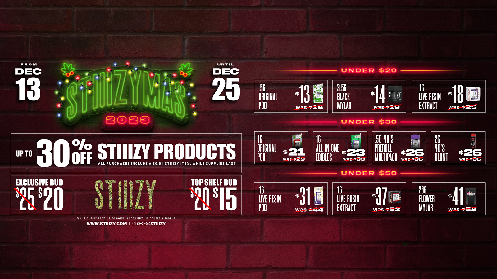 MICHIGAN STIIIZYMAS DEALS CANNABIS CHRISTMAS DEALS