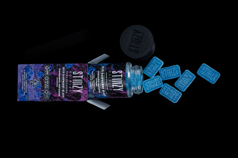 STIIIZY's weed gummies come in little rectangles and have flavors like blue raspberry.