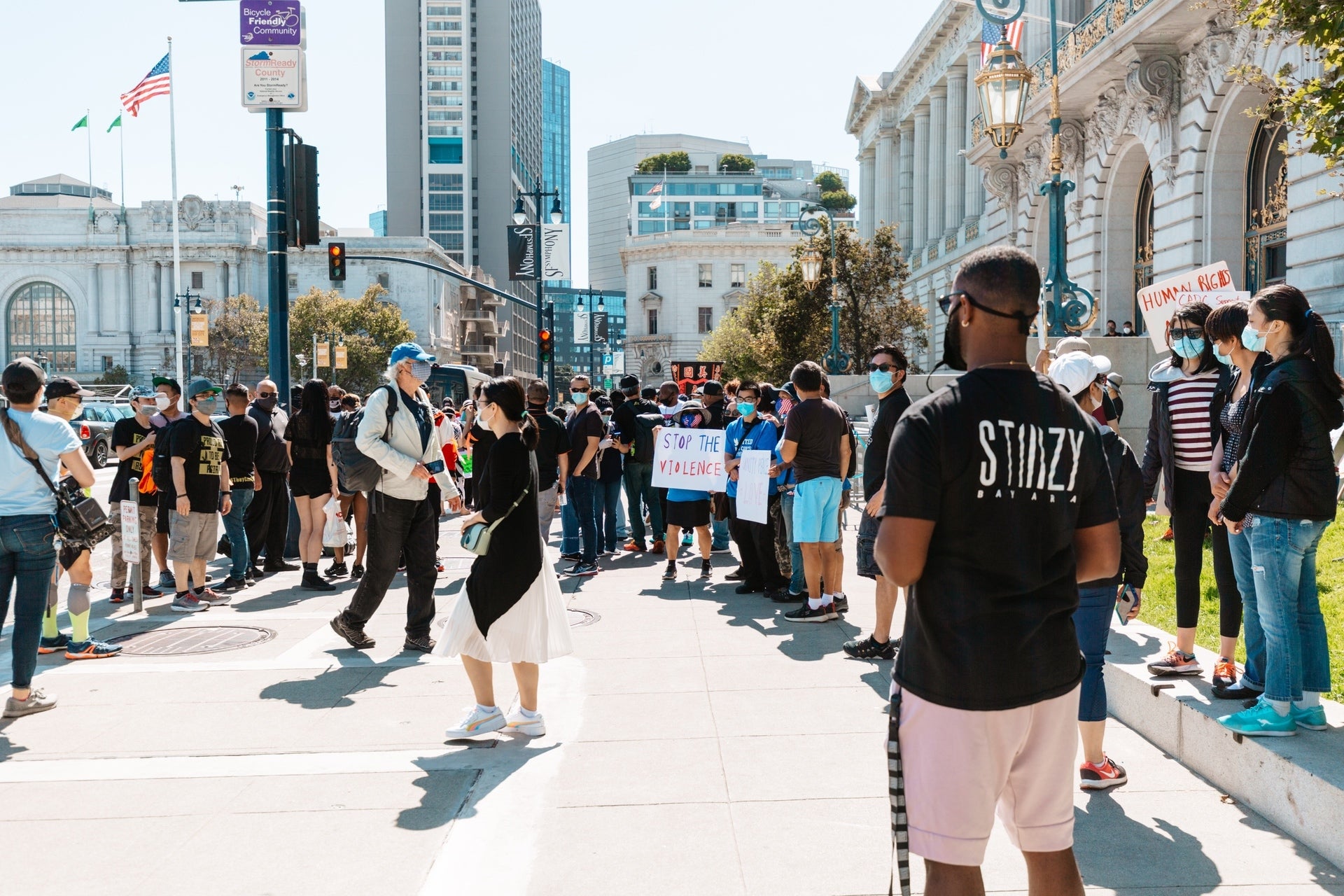 ‘THEY CAN’T BURN US ALL’ ANTI-RACISM RALLY IN SAN FRANCISCO