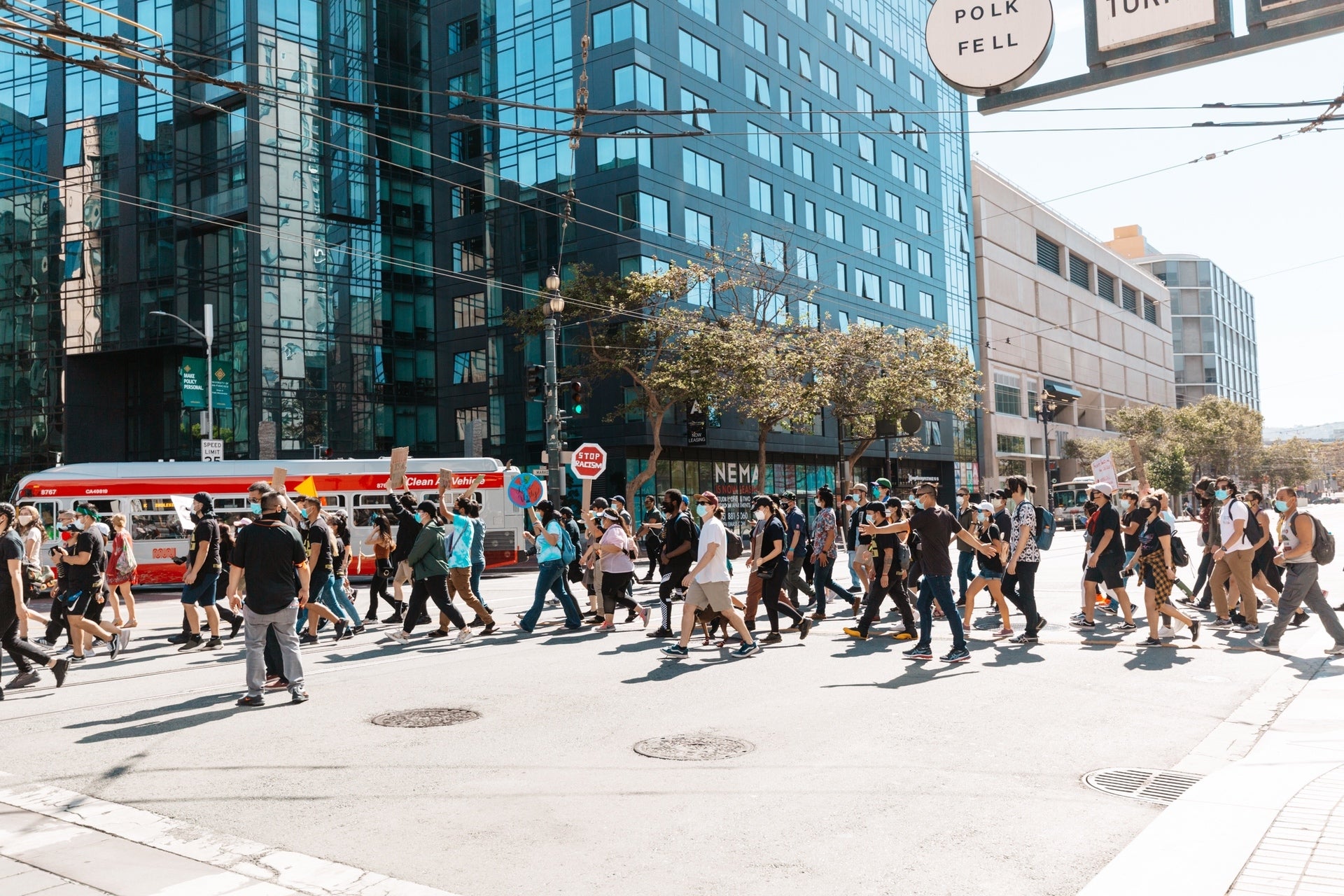 ‘THEY CAN’T BURN US ALL’ ANTI-RACISM RALLY IN SAN FRANCISCO