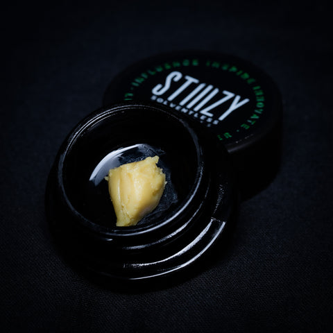 This smooth chunk of live rosin badder is rich with terpenes and cannabinoids.