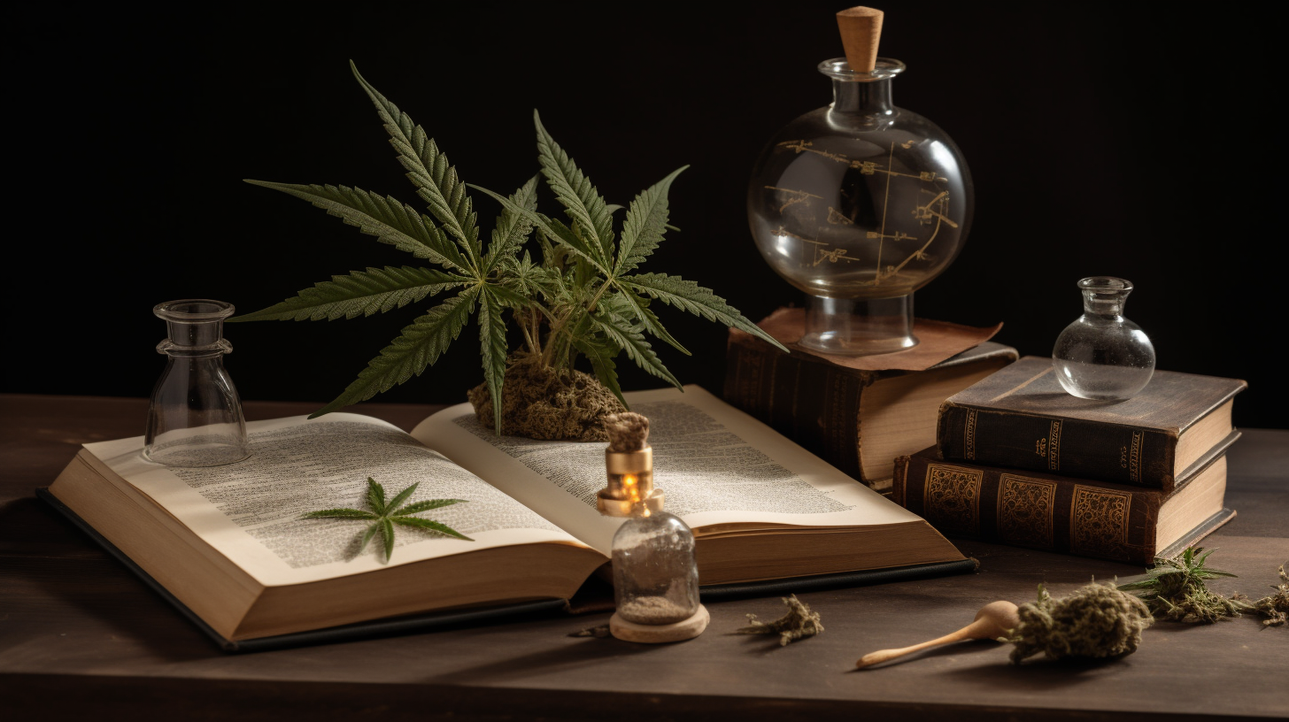 cannabis and weed on books