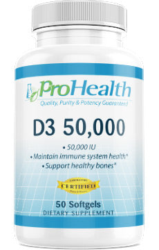 Vitamin D3 50000 50000 Iu 50 Softgels By Prohealth