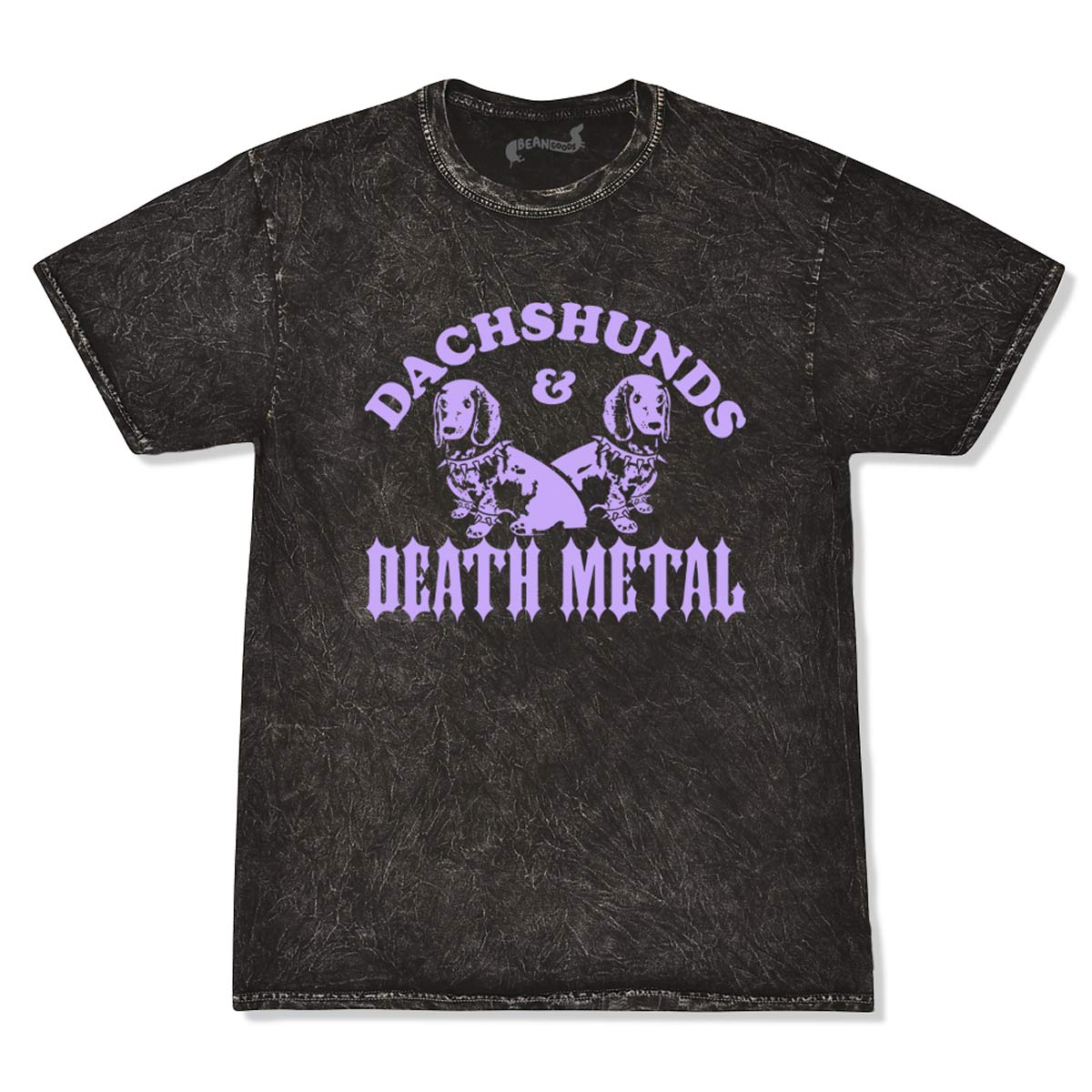 Image of dachshunds & death metal unisex tee | black mineral wash