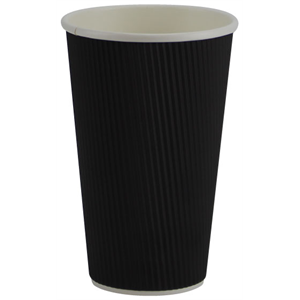 black paper cups