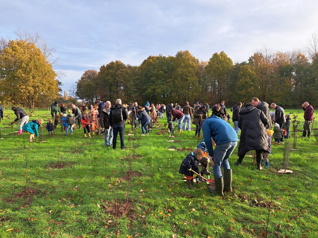 The local community planting trees