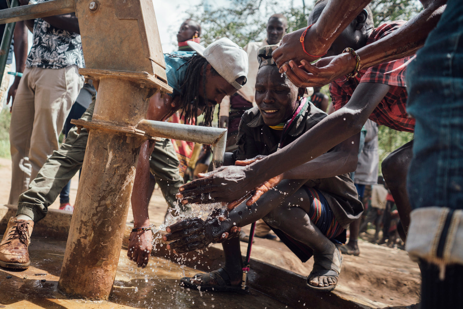 People at the well