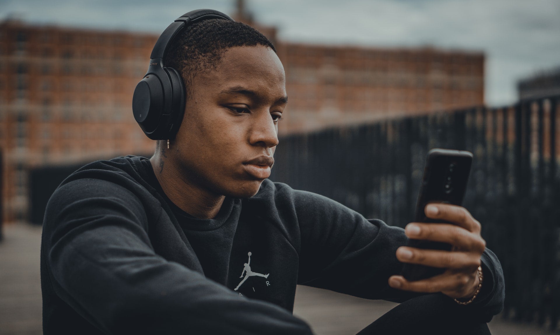 Man with headphones