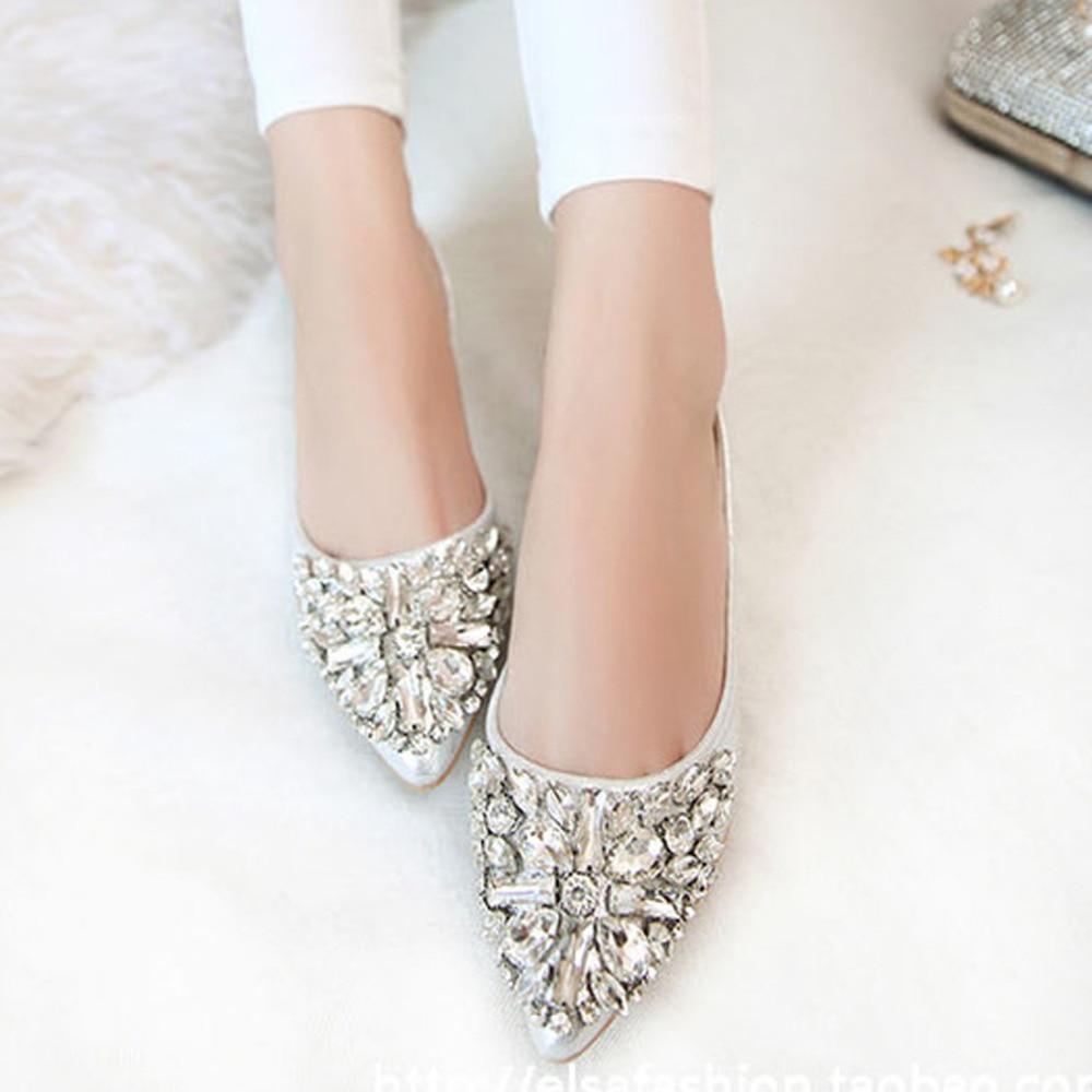 Women's Shiny Rhinestone Ballet Flats 