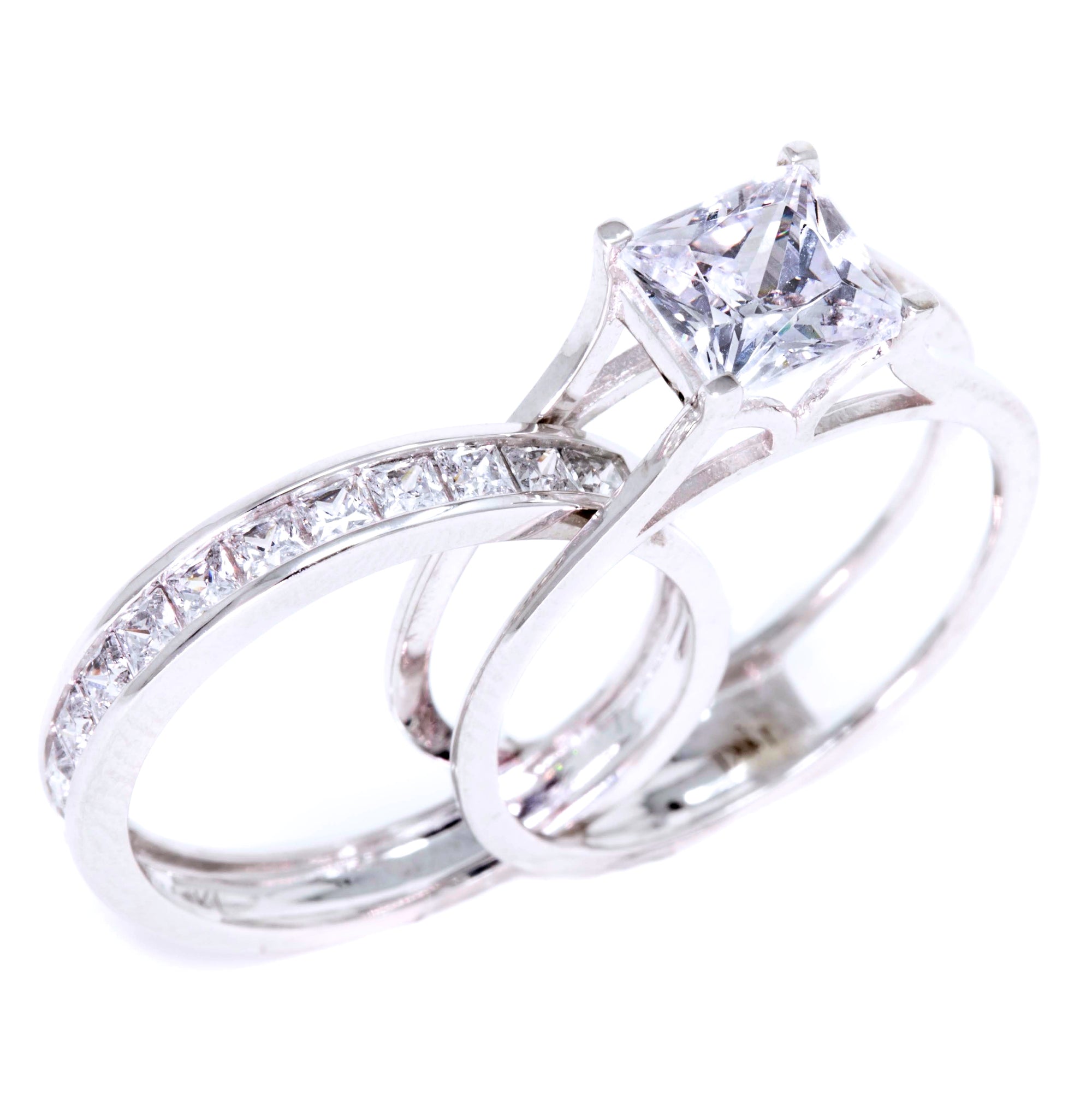 engagement ring and wedding ring set