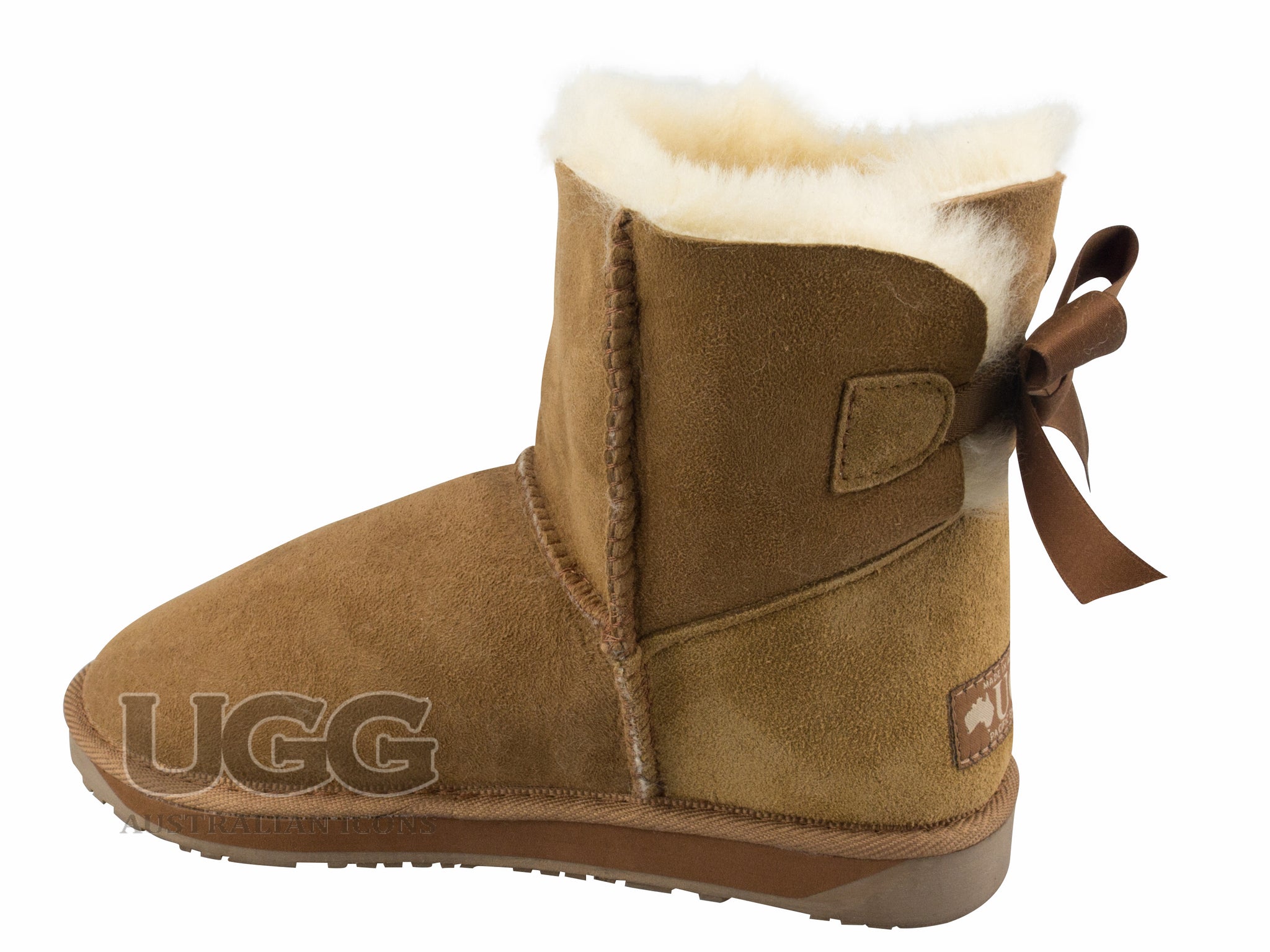 ugg boots with the bow in the back
