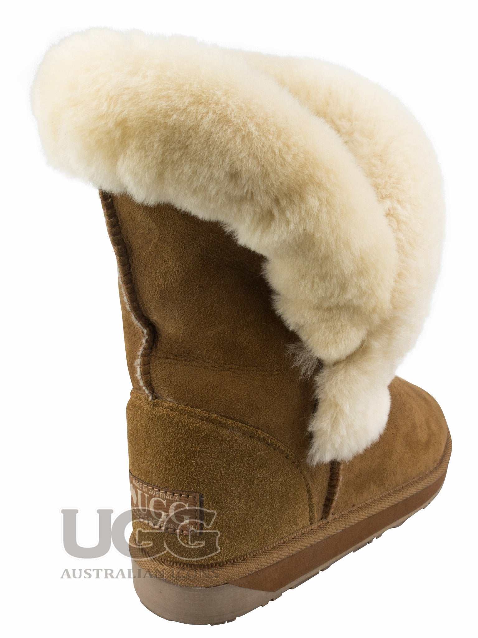 ugg boots with fur on the side