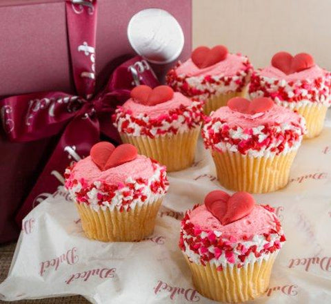 Valentines heart cupcakes