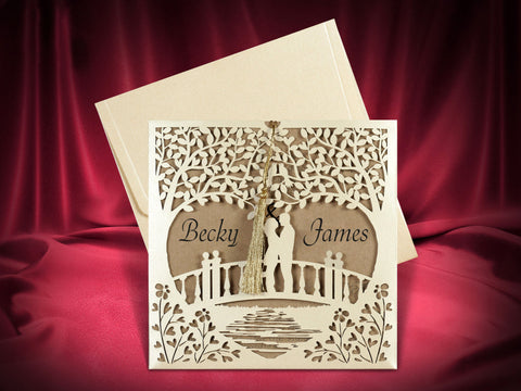 laser cut wedding cards