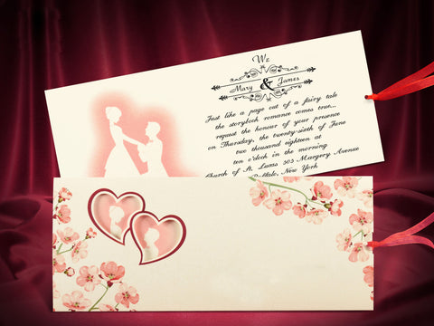 illustrated wedding invitation