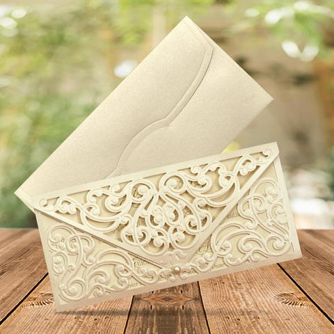 Laser Cut Envelope Wedding Invitation 