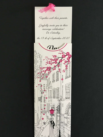 cheeky wedding invitations with illustrations 