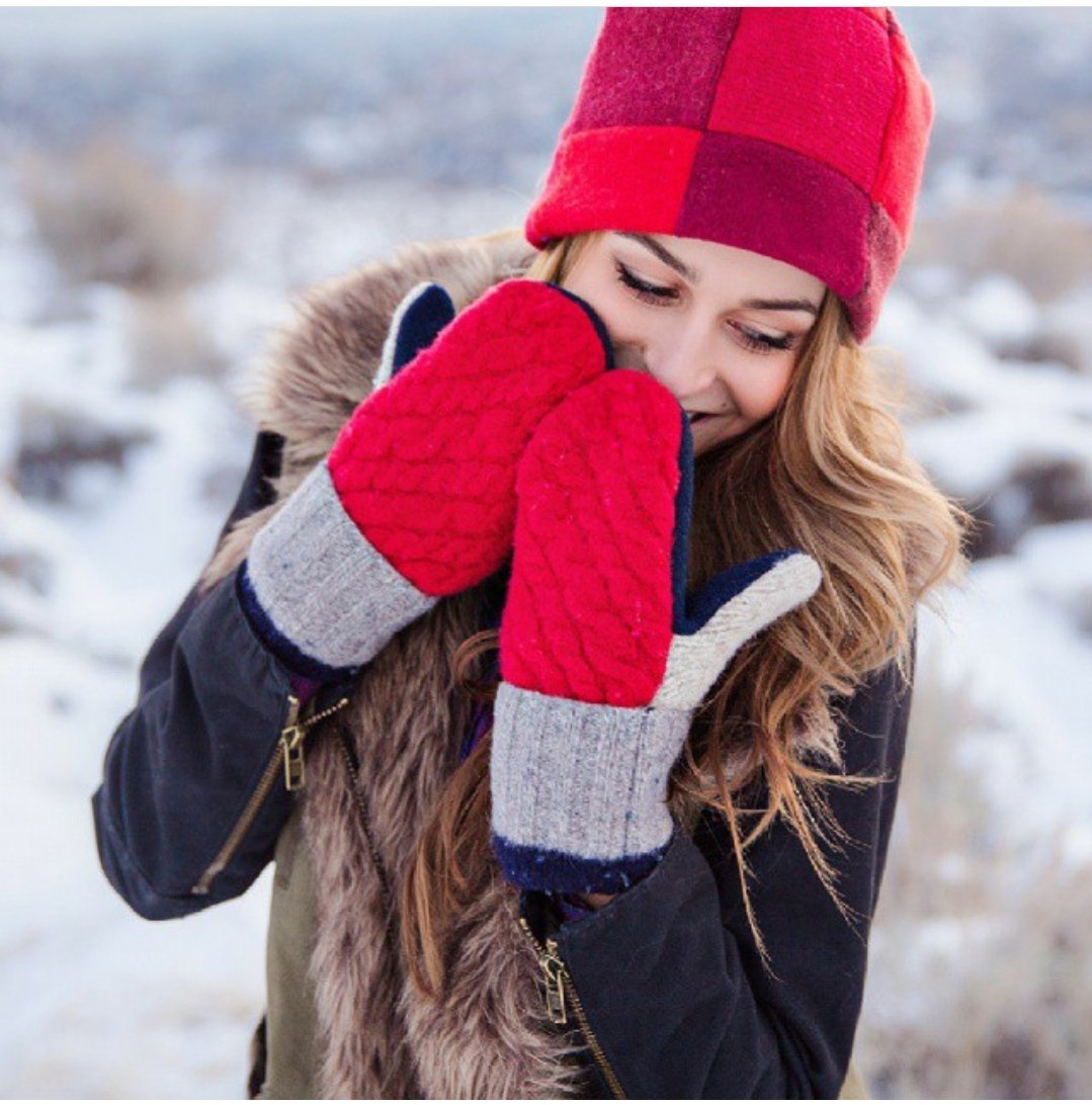 wool mittens ladies