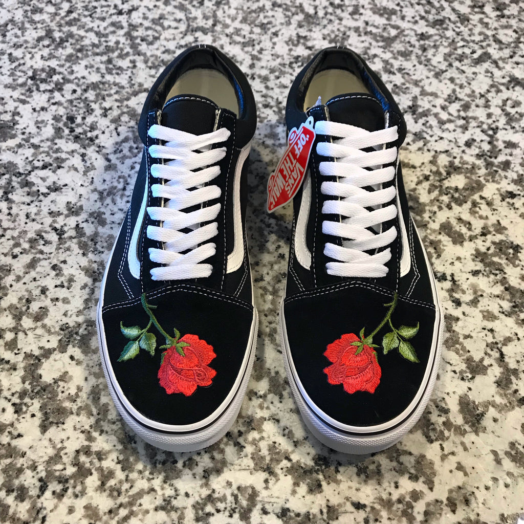 vans rose design