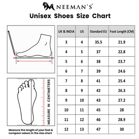 Neemans shoes size chart