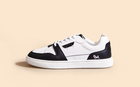 Retro Slick Sneakers in Black and White for Retro Style