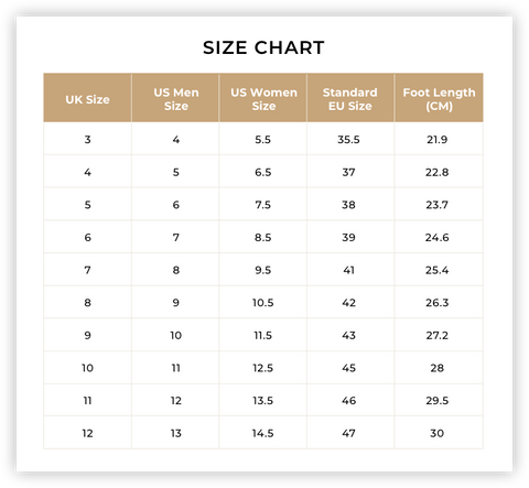 Size Chart PDP
