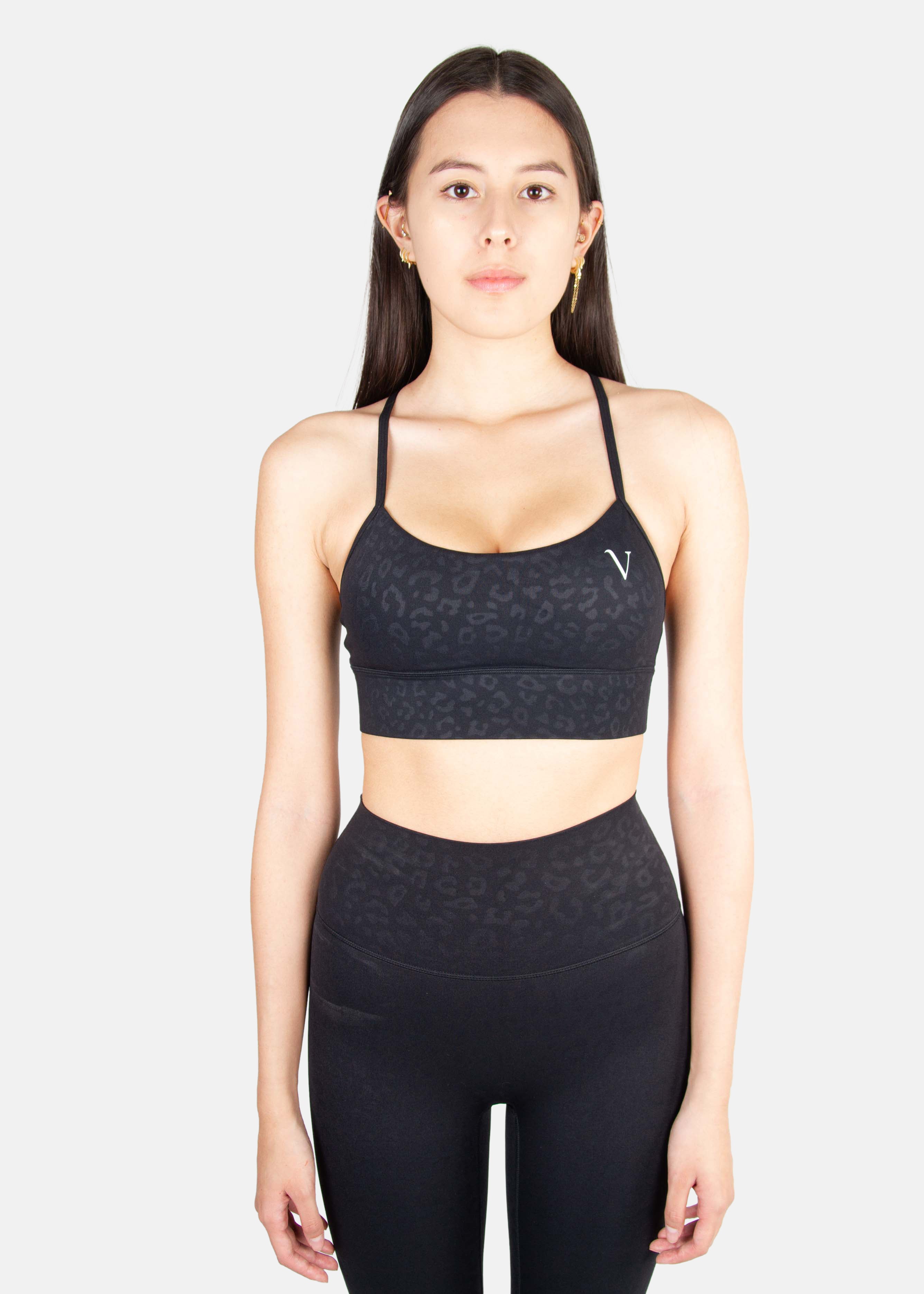 Ultra Flow Sports Bra Black Leopard - CA$14.00