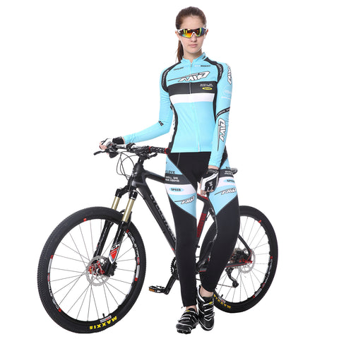 light blue cycling suit