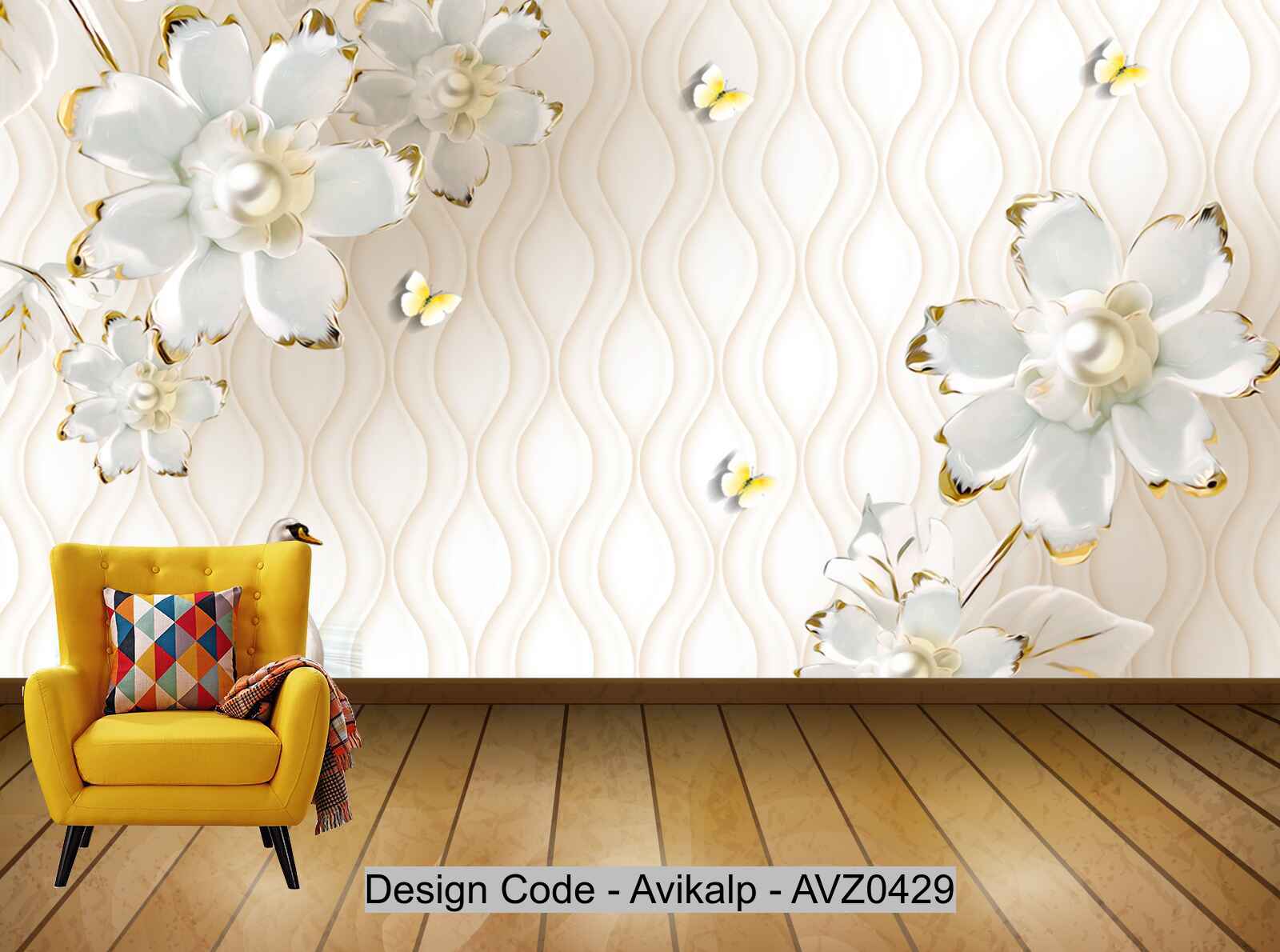 Avikalp Exclusive AVZ0429 Home And Pearl Swan Lake Creative Background –  Avikalp International - 3D Wallpapers