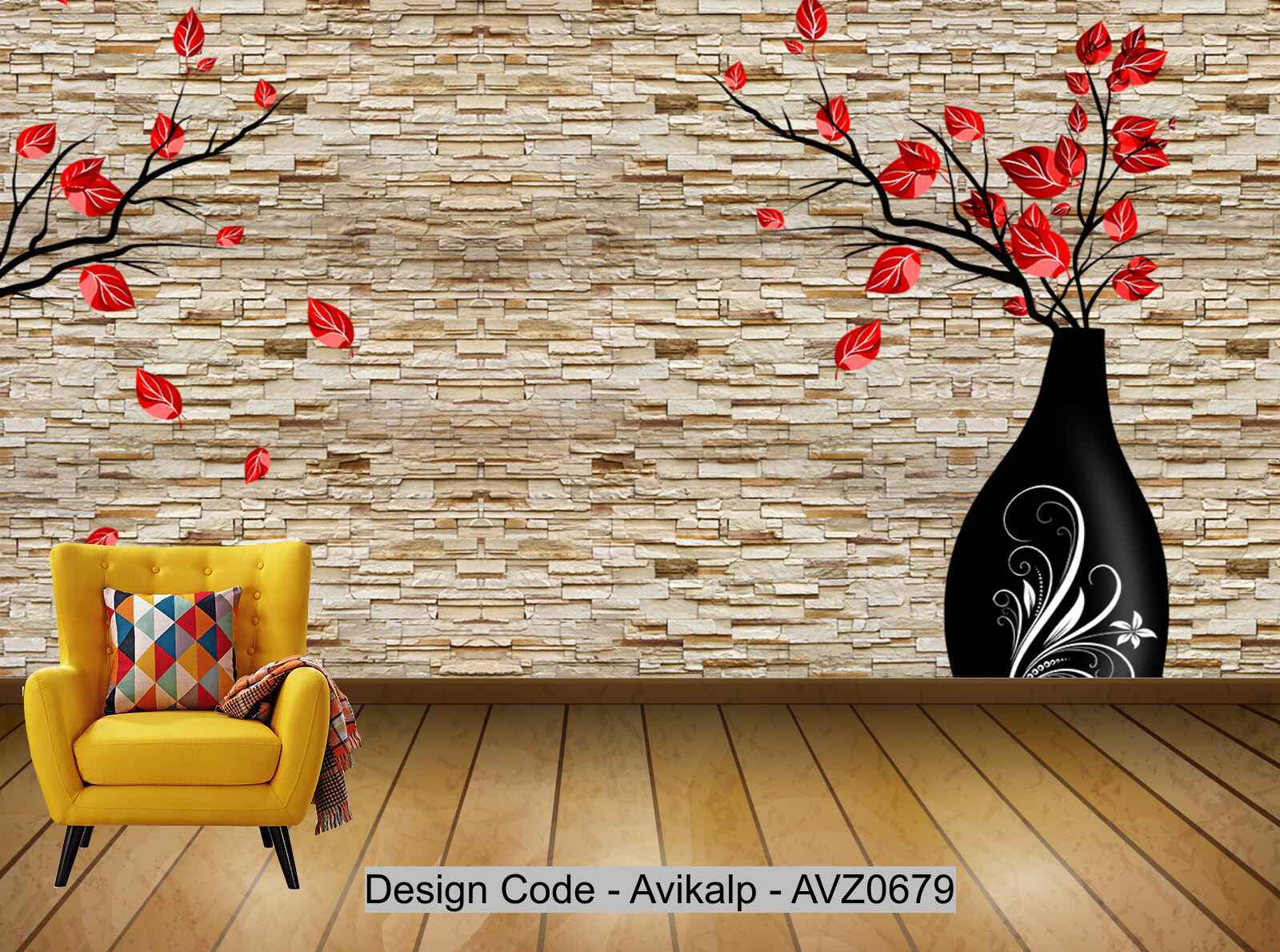 Avikalp Exclusive AVZ0679 Modern Creative Imitation Wood Grain Imitati –  Avikalp International - 3D Wallpapers