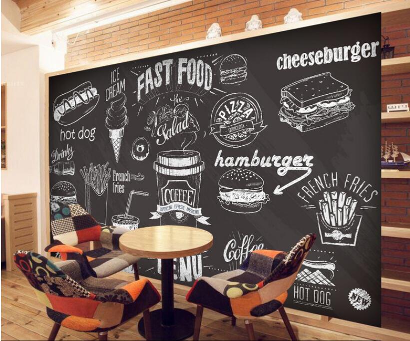 Avikalp Exclusive AWZ0017 Chalkboard Gourmet Dessert Fast Food Coffee –  Avikalp International - 3D Wallpapers