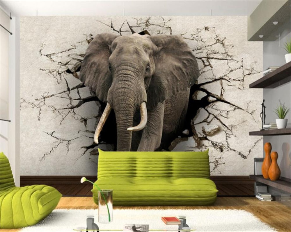 Avikalp Exclusive AWZ0134 3d Wallpaper Elephant Mural Tv Wall Backgrou –  Avikalp International - 3D Wallpapers